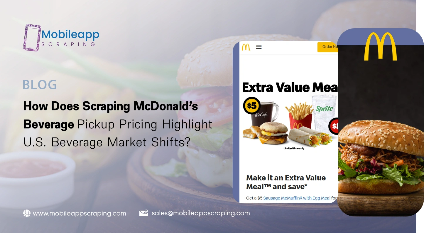 How Does Scraping McDonald’s Beverage Pickup Pricing Highlight U.S. Beverage Market Shifts?