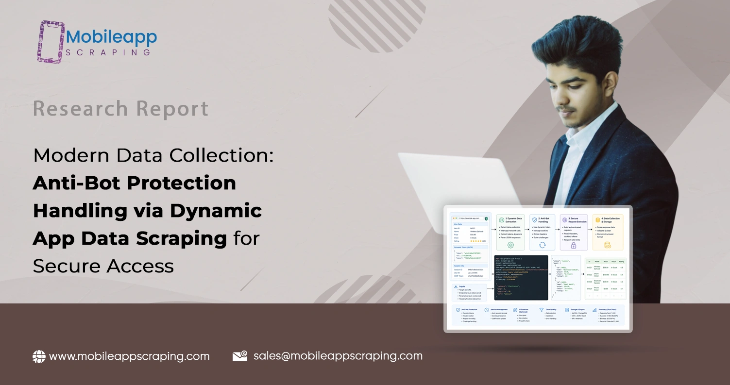 Modern Data Collection: Anti-Bot Protection Handling via Dynamic App Data Scraping for Secure Access