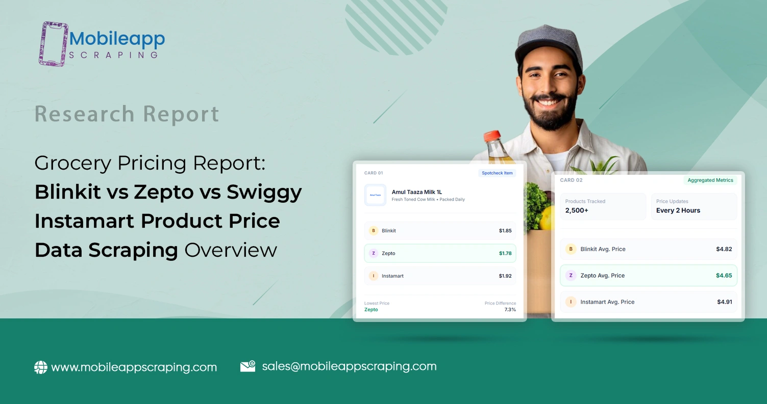 Grocery Pricing Report: Blinkit vs Zepto vs Swiggy Instamart Product Price Data Scraping Overview